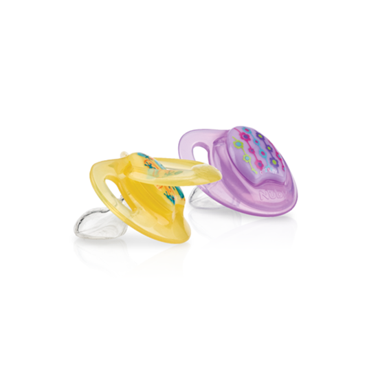 Nuby Prima Orthodontic Pacifier With Massaging 2-Pack Size 0-6 Months 