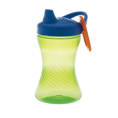 Picture of Nuby Easy Grip Hard Spout Cup with Carabiner 300ml Blue/Green